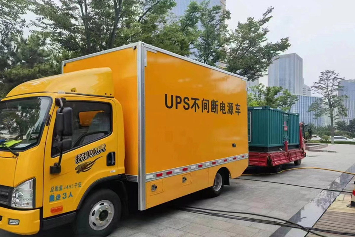 惠山发电机租赁施工现场