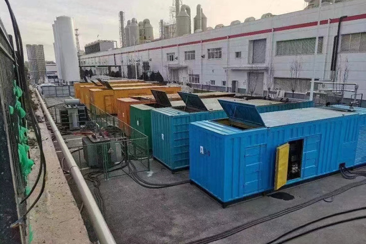 惠山发电机租赁施工现场